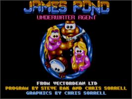 Title screen of James Pond on the Sega Nomad.