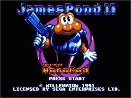 Title screen of James Pond 2: Codename: RoboCod on the Sega Nomad.
