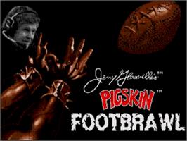 Title screen of Jerry Glanville's Pigskin Footbrawl on the Sega Nomad.