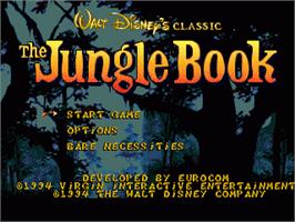 Title screen of Jungle Book, The on the Sega Nomad.
