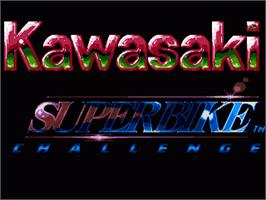 Title screen of Kawasaki Superbike Challenge on the Sega Nomad.
