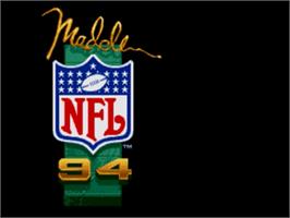 Title screen of Madden NFL '94 on the Sega Nomad.