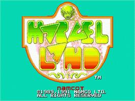 Title screen of Marvel Land on the Sega Nomad.