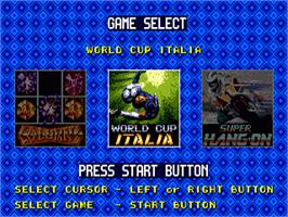 Title screen of Mega Games 6 Vol. 1 on the Sega Nomad.