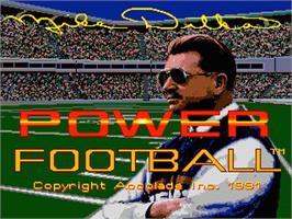 Title screen of Mike Ditka Power Football on the Sega Nomad.