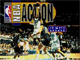 Title screen of NBA Action '94 on the Sega Nomad.