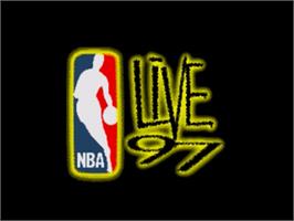 Title screen of NBA Live '97 on the Sega Nomad.