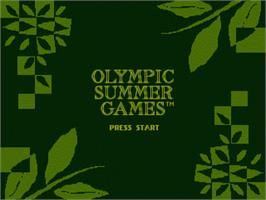 Title screen of Olympic Summer Games on the Sega Nomad.