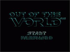 Title screen of Out of This World on the Sega Nomad.