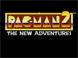 Title screen of Pac-Man 2: The New Adventures on the Sega Nomad.