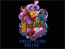 Title screen of Pagemaster, The on the Sega Nomad.