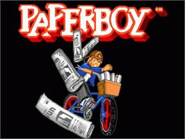 Title screen of Paperboy on the Sega Nomad.