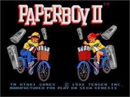 Title screen of Paperboy 2 on the Sega Nomad.