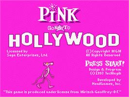 Title screen of Pink Goes to Hollywood on the Sega Nomad.