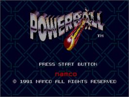 Title screen of Power Ball on the Sega Nomad.