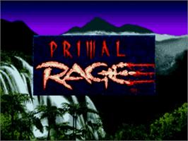 Title screen of Primal Rage on the Sega Nomad.