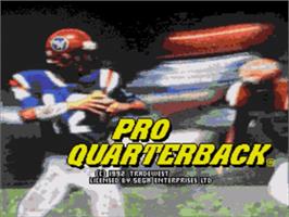 Title screen of Pro Quarterback on the Sega Nomad.