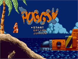 Title screen of Puggsy on the Sega Nomad.