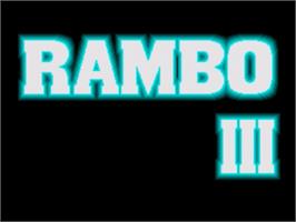 Title screen of Rambo III on the Sega Nomad.