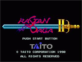 Title screen of Rastan Saga 2 on the Sega Nomad.