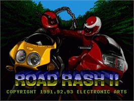 Title screen of Road Rash 2 on the Sega Nomad.