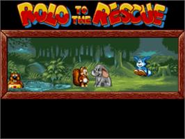 Title screen of Rolo to the Rescue on the Sega Nomad.