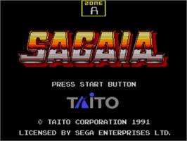 Title screen of Sagaia on the Sega Nomad.