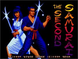 Title screen of Second Samurai on the Sega Nomad.