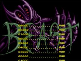 Title screen of Shadow of the Beast on the Sega Nomad.