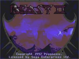 Title screen of Shadow of the Beast 2 on the Sega Nomad.