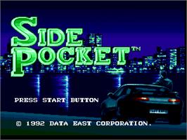 Title screen of Side Pocket on the Sega Nomad.