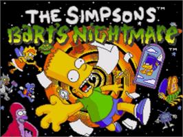 Title screen of Simpsons, The: Bart's Nightmare on the Sega Nomad.