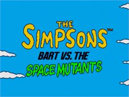 Title screen of Simpsons, The: Bart vs. the Space Mutants on the Sega Nomad.