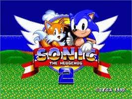 Title screen of Sonic The Hedgehog 2 on the Sega Nomad.