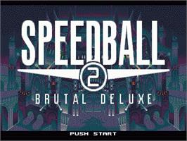 Title screen of Speedball 2: Brutal Deluxe on the Sega Nomad.