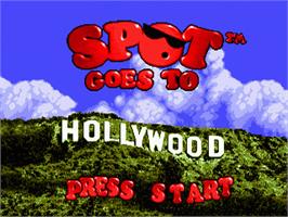 Title screen of Spot Goes to Hollywood on the Sega Nomad.