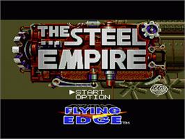 Title screen of Steel Empire, The on the Sega Nomad.