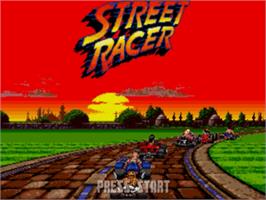Title screen of Street Racer on the Sega Nomad.