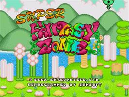 Title screen of Super Fantasy Zone on the Sega Nomad.
