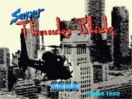 Title screen of Super Thunder Blade on the Sega Nomad.