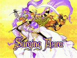 Title screen of Surging Aura on the Sega Nomad.