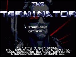 Title screen of Terminator, The on the Sega Nomad.