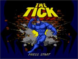 Title screen of Tick, The on the Sega Nomad.