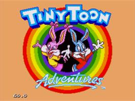 Title screen of Tiny Toon Adventures: Buster's Hidden Treasure on the Sega Nomad.
