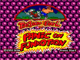 Title screen of ToeJam & Earl in Panic on Funkotron on the Sega Nomad.