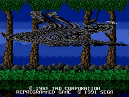 Title screen of Toki: Going Ape Spit on the Sega Nomad.