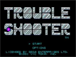 Title screen of Trouble Shooter on the Sega Nomad.