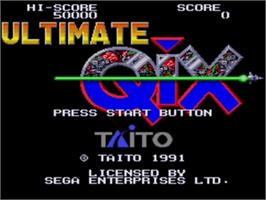 Title screen of Ultimate Qix on the Sega Nomad.