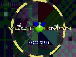 Title screen of Vectorman on the Sega Nomad.