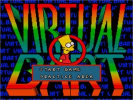 Title screen of Virtual Bart on the Sega Nomad.